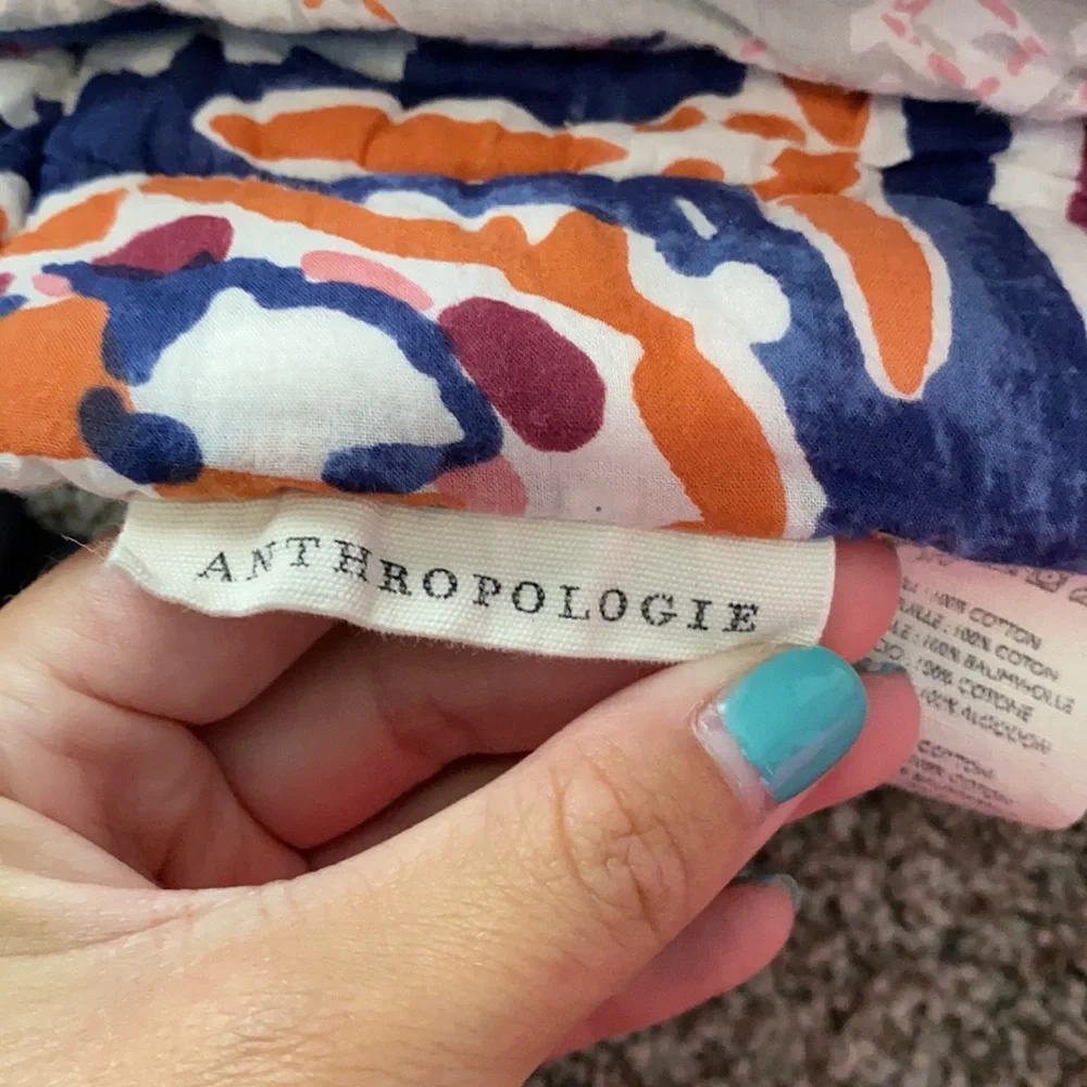 Anthropologie Rafaella Twin Quilt & Quilt Euro Sham